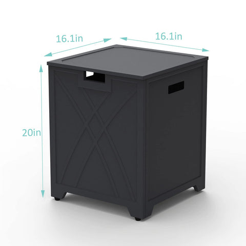 Baide Home square cover elevates patio style and doubles as a convenient surface