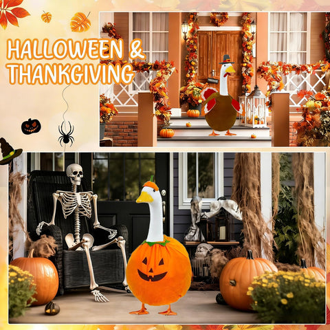 Bailiyake Halloween goose outfit creates playful seasonal charm.