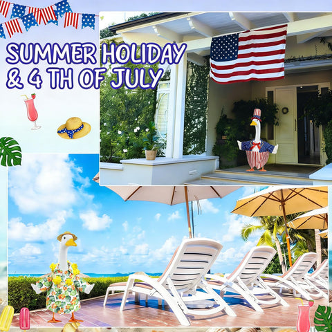 Bailiyake Independence Day outfit enhances patriotic porch display.