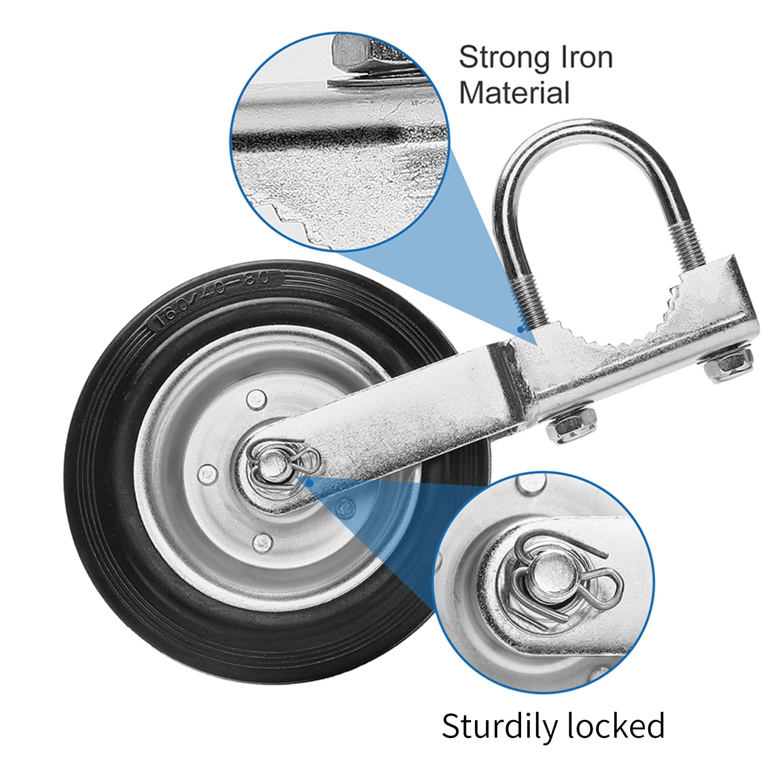 Bailoo galvanized steel frame around the wheel for durability