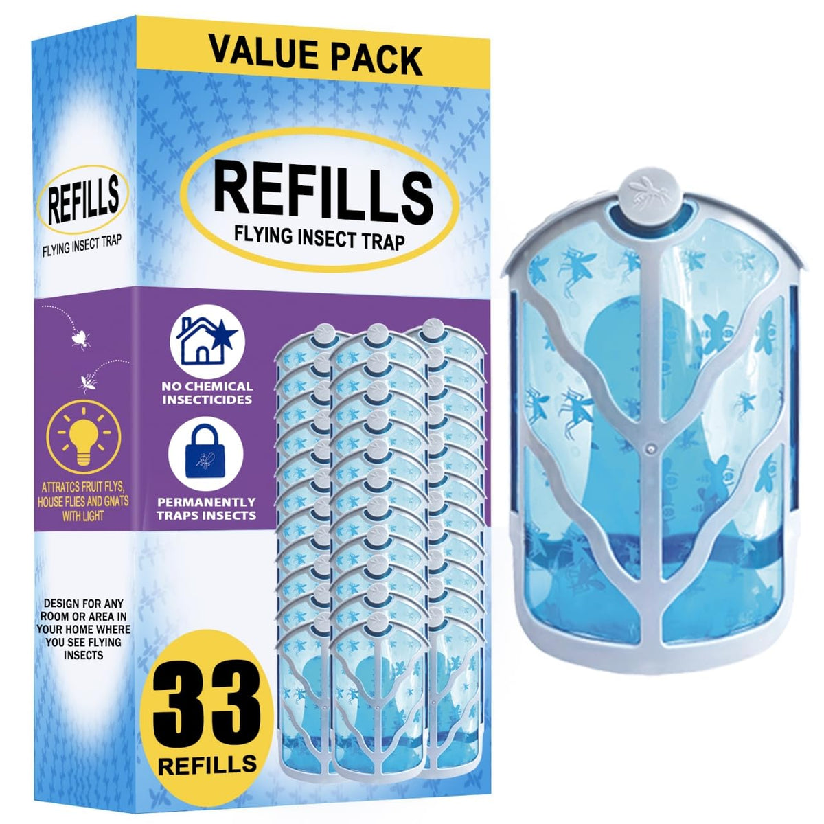 BAIMNOCM 33-pack refill cartridges for M364 provide long-lasting indoor pest control.