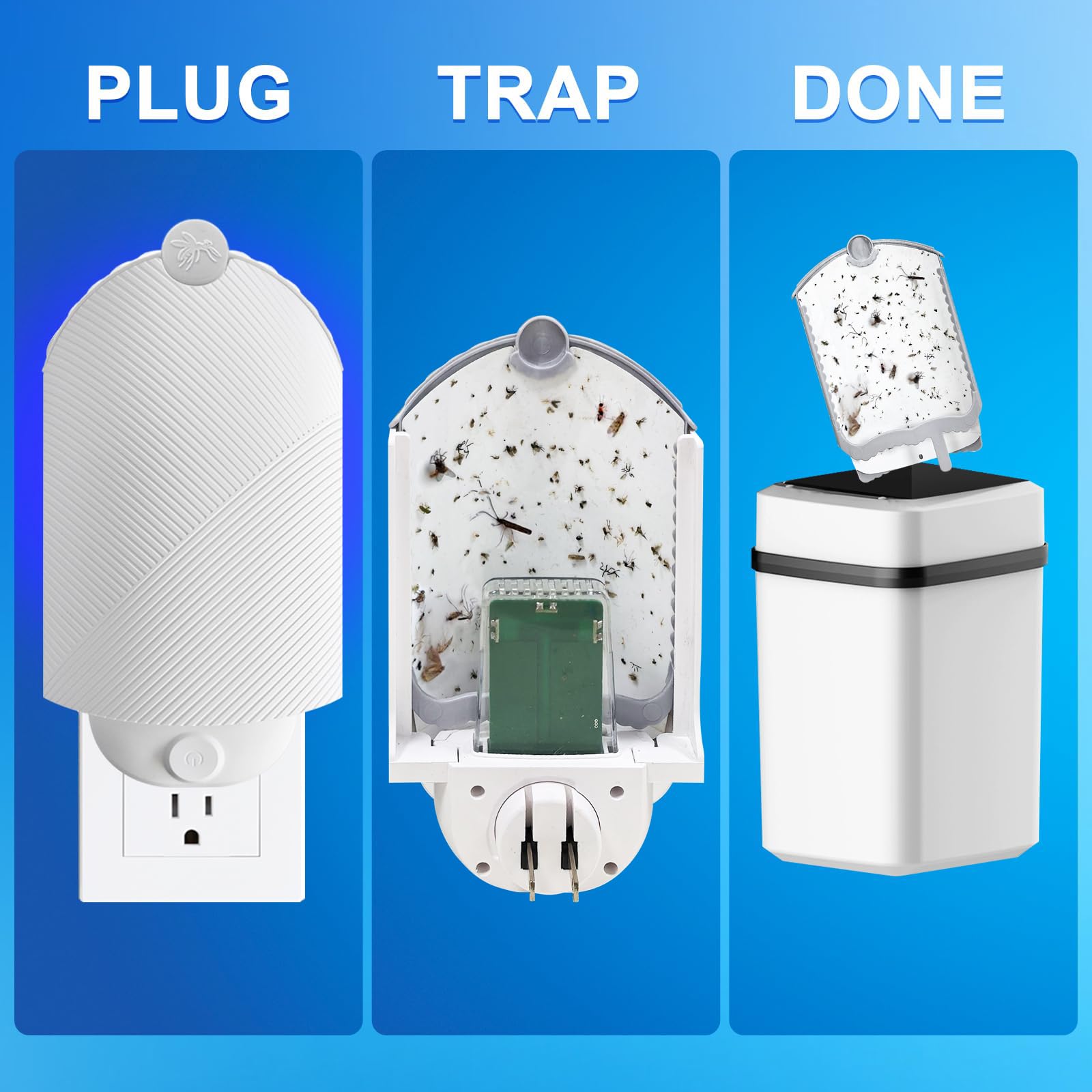 BAIMNOCM Plug-in installation enables convenient pest control in any room.