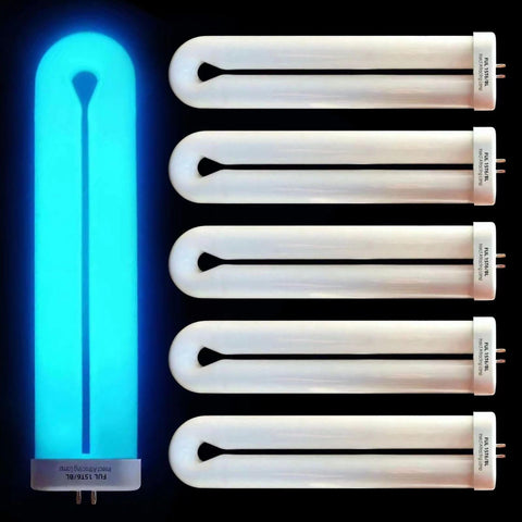 BAIMNOCM FUL15-BL U-shaped bulb pictured, 7.7 inches, ideal for outdoor bug traps.