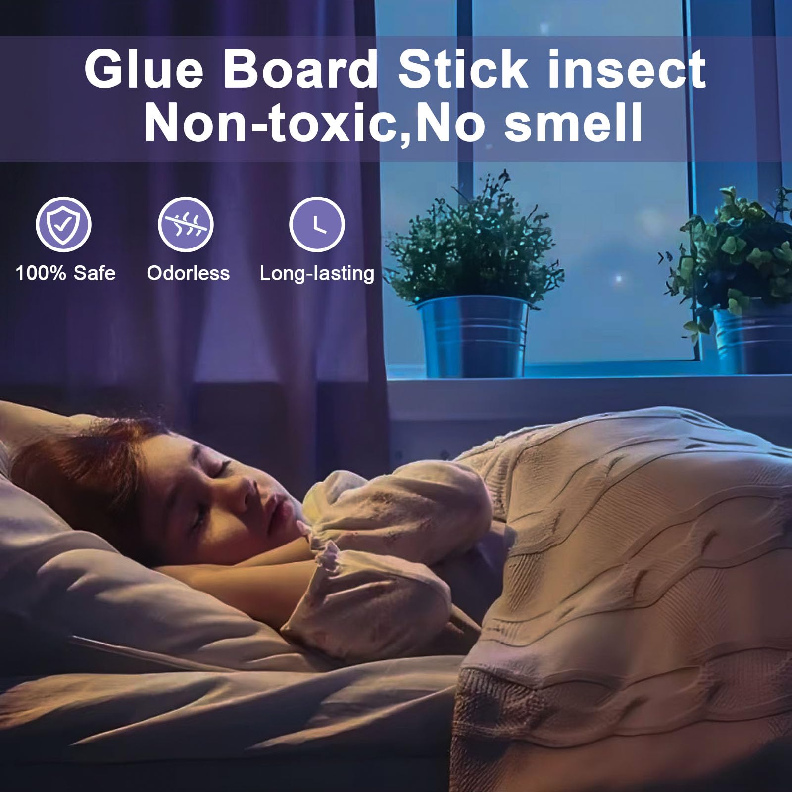 BAIMNOCM UV light insect catcher emits 365 and 395 nm blue light