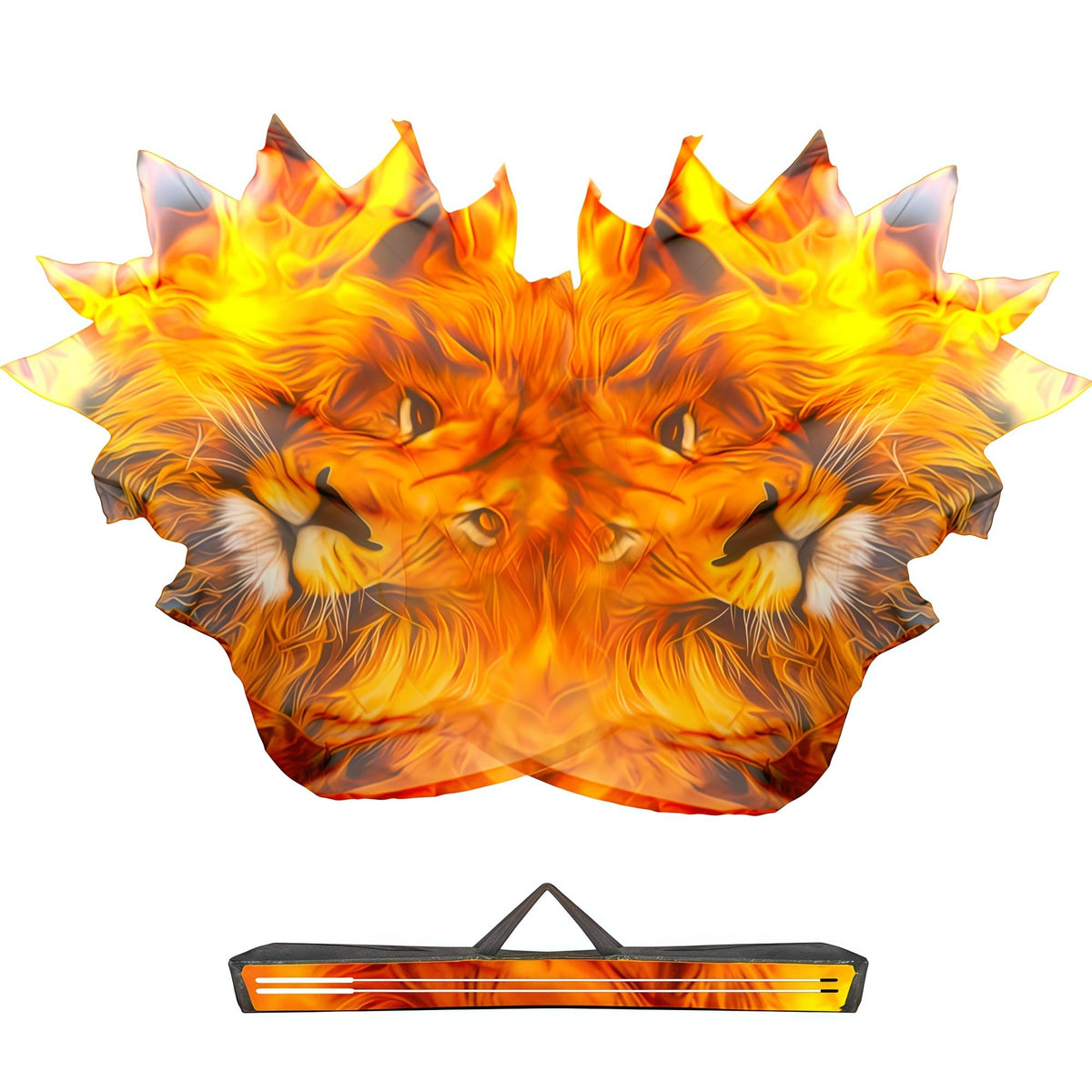 Baisdan lion worship flags, 54x45 in, for dramatic worship visuals.