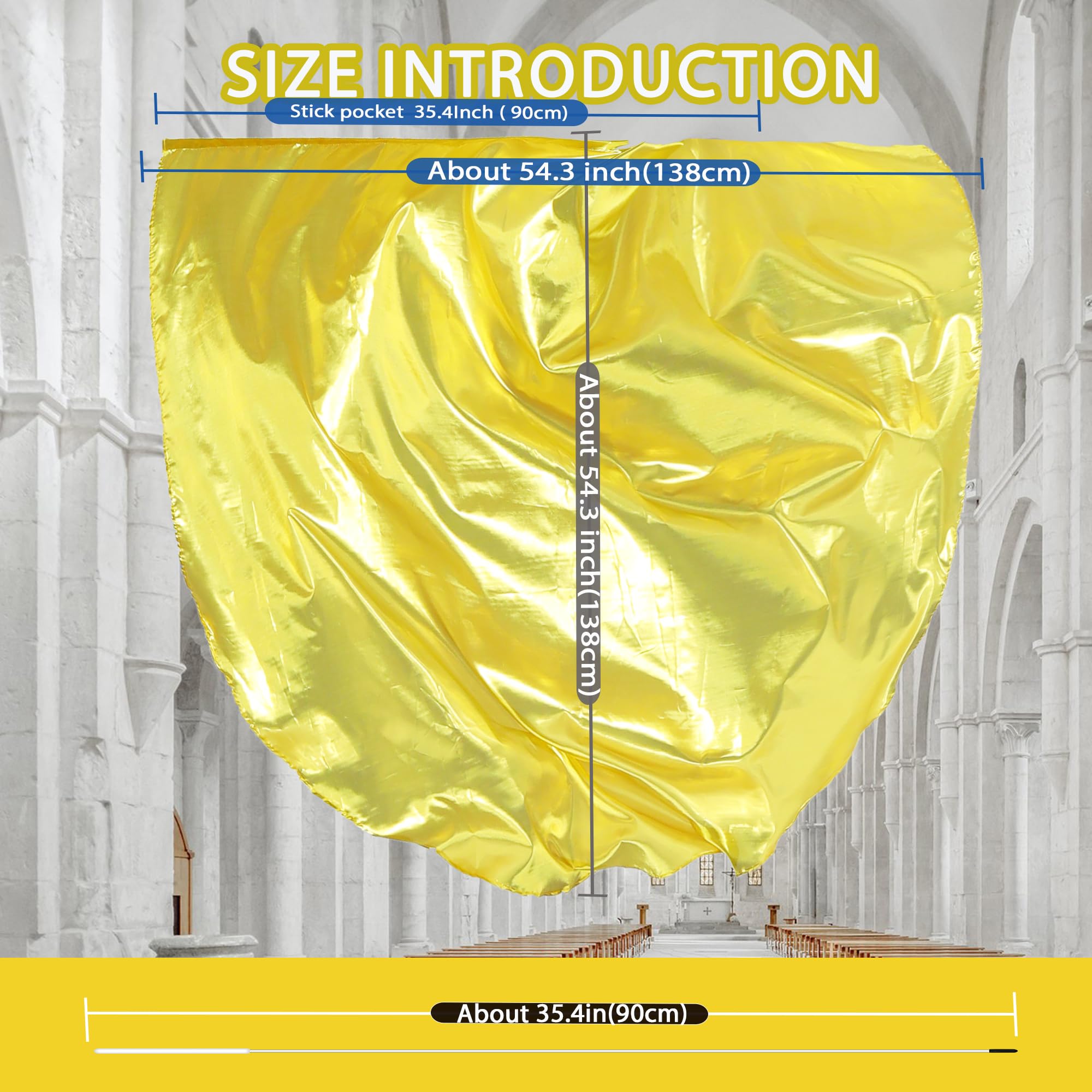 Baisdan praise dance flags with flexible rods enable smooth waves
