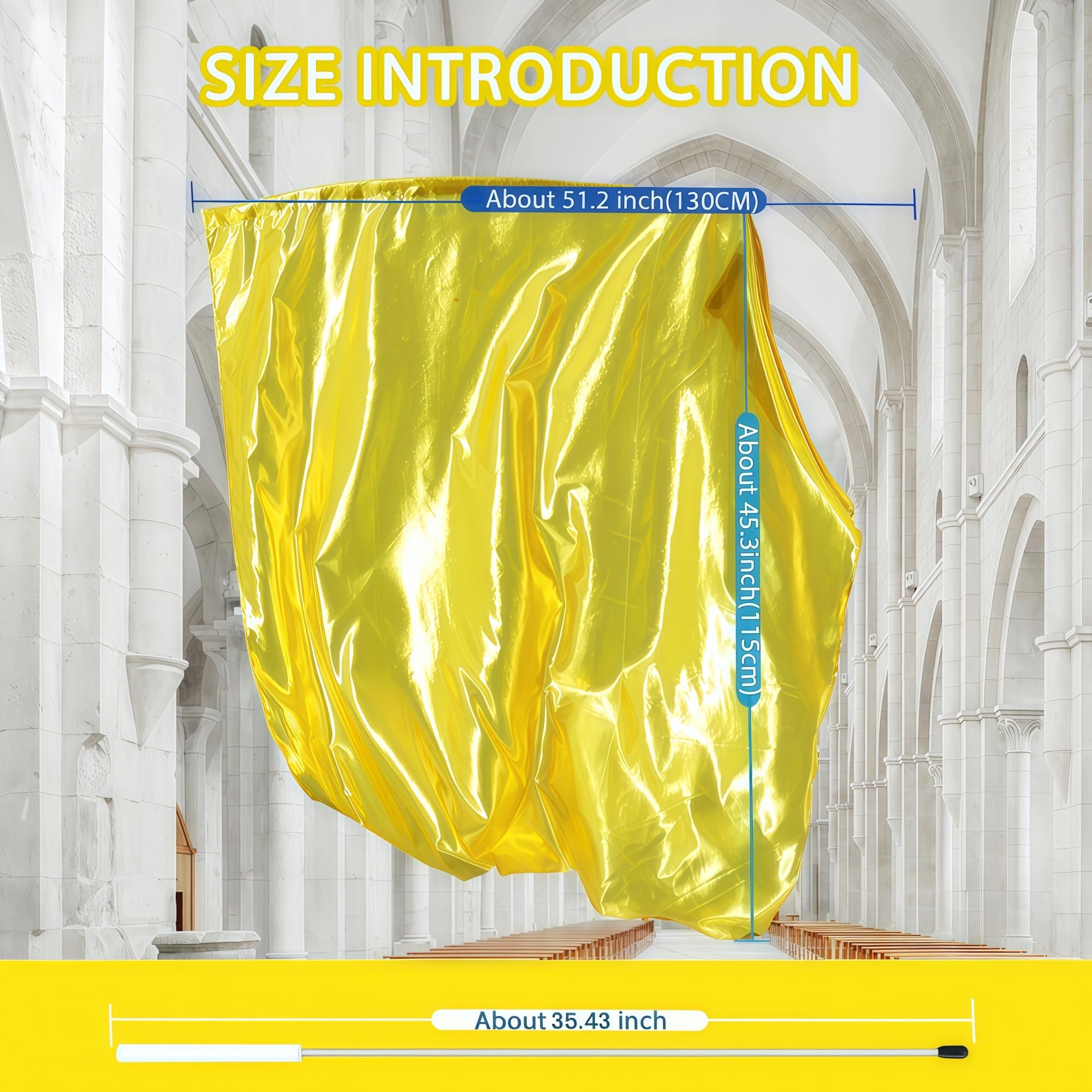 Baisdan worship flag edge stitching highlights durability during performances