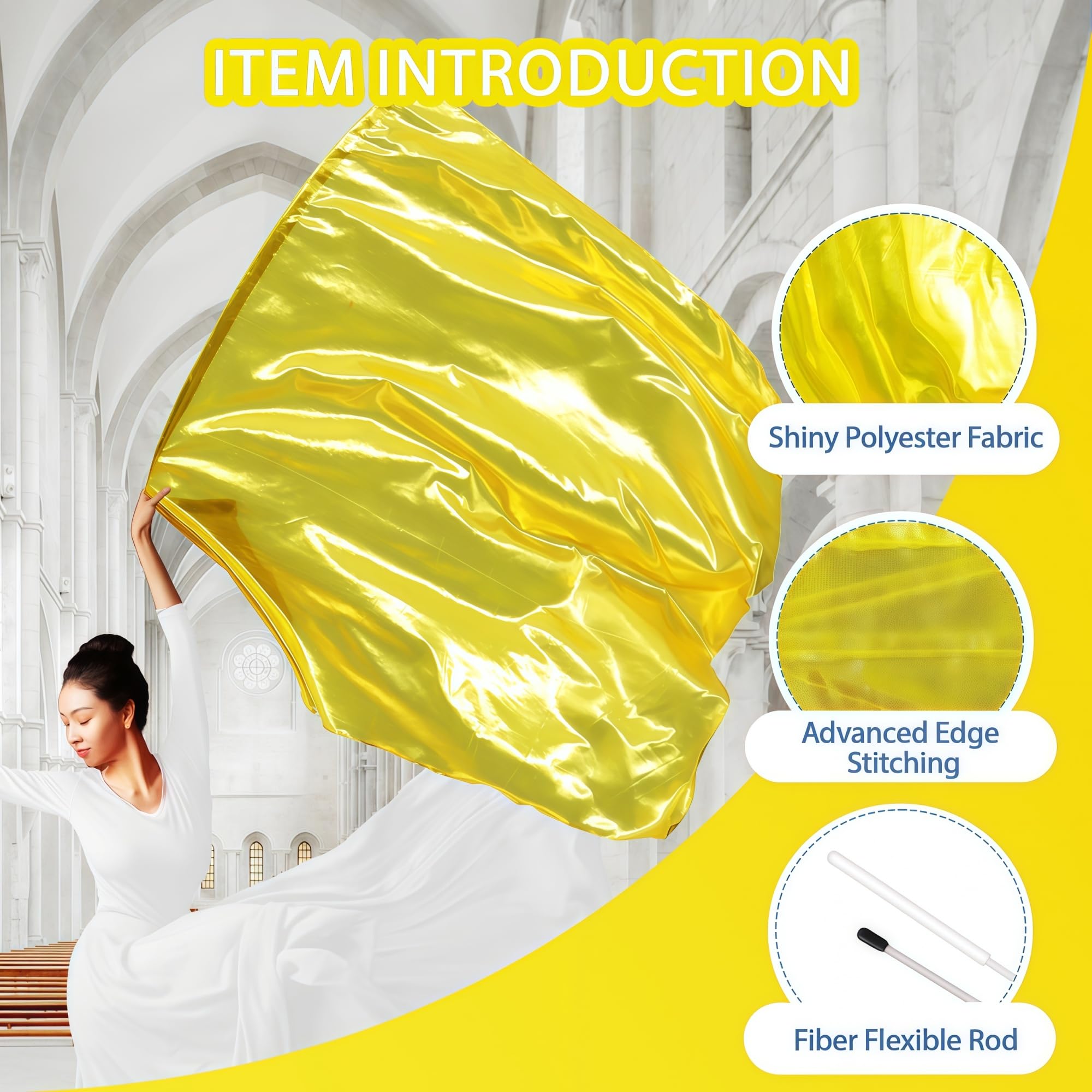 Baisdan worship flag in motion showcases graceful flowing waves