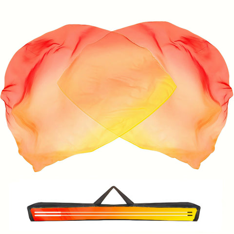 Baisdan worship flag 54x54 in yellow-orange-red, ideal for graceful praise dances.