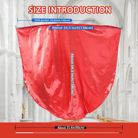Baisdan worship flags fabric closeup shows lightweight polyester