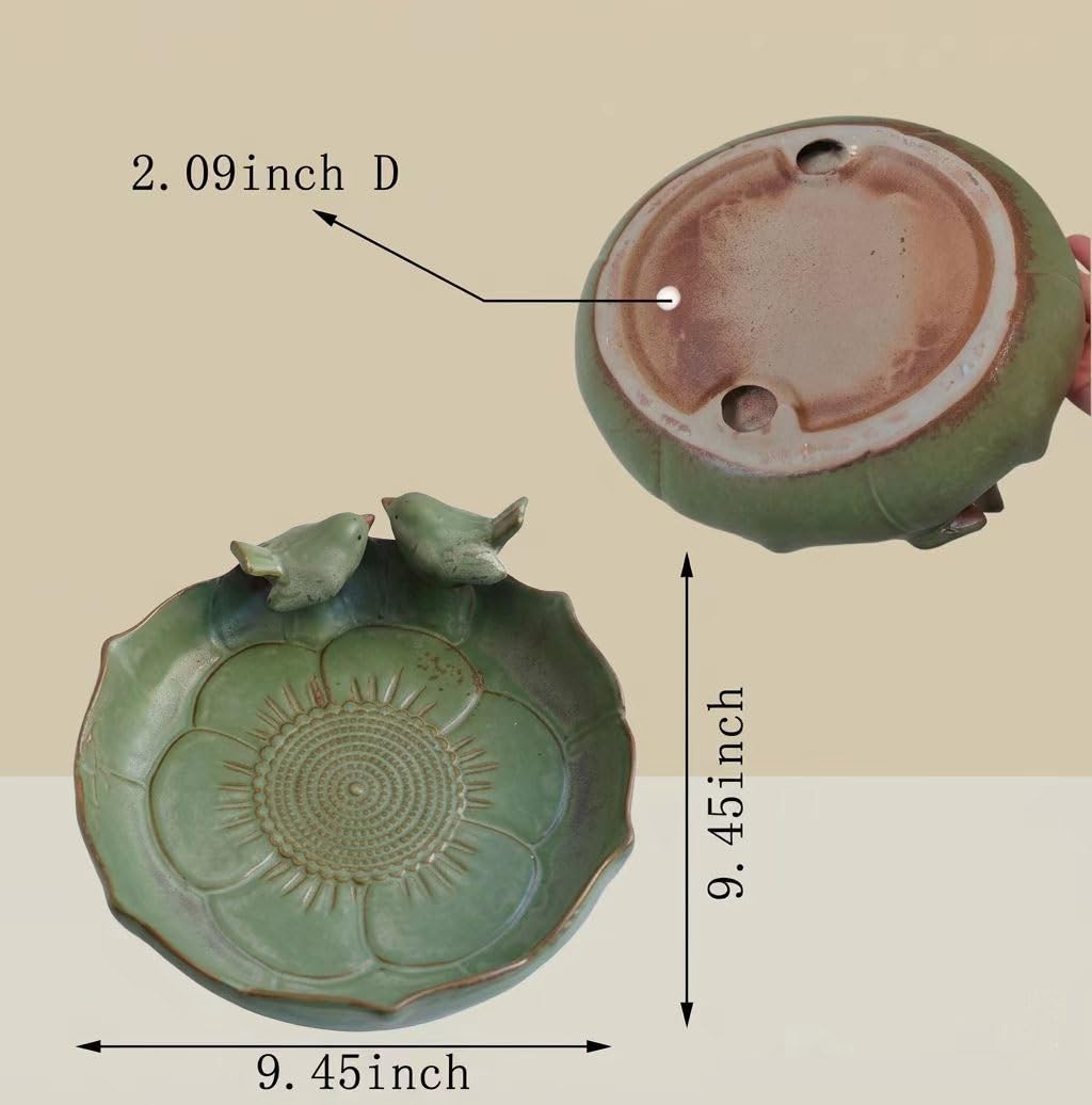 Bakayoyo bird bath designed for year-round comfort and baths.