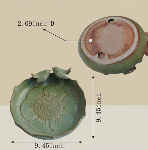 Bakayoyo bird bath designed for year-round comfort and baths.