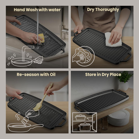 BAKKENMASTER 19-Inch Griddle large cooking area spans two burners