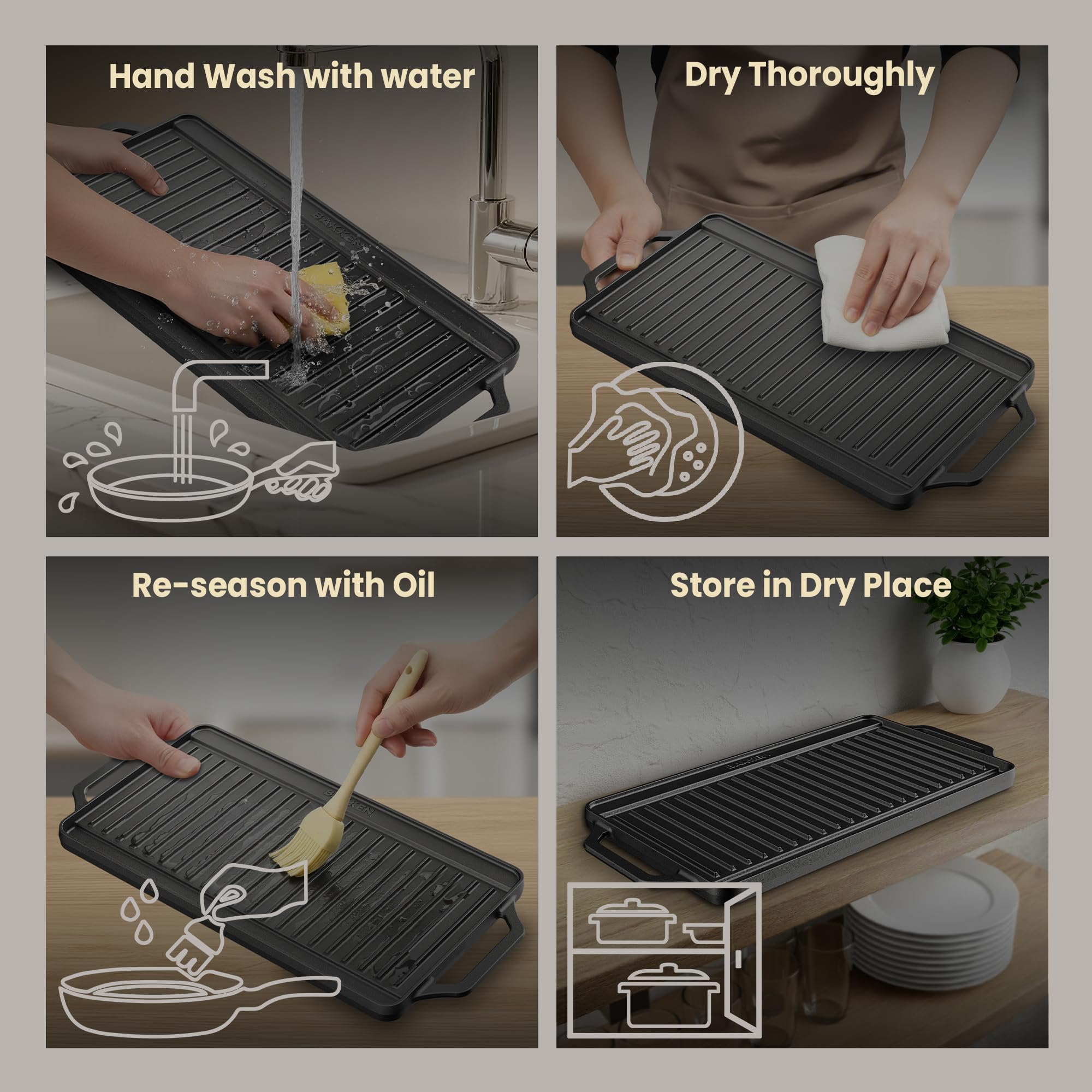 BakkenMaster compatible with gas, electric, and induction cooktops for all setups.