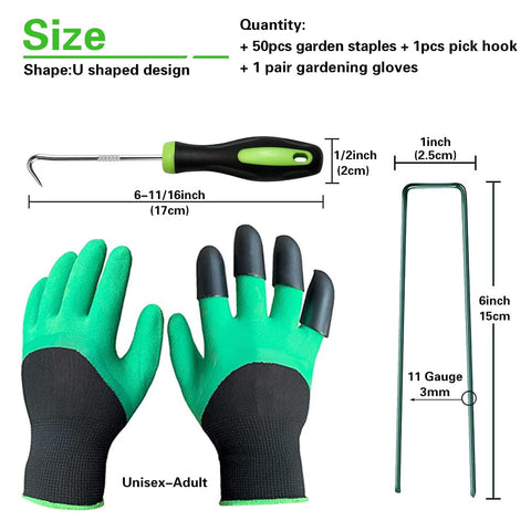 Bakulyor 11 gauge turf stakes provide sturdy support for fences and tubing