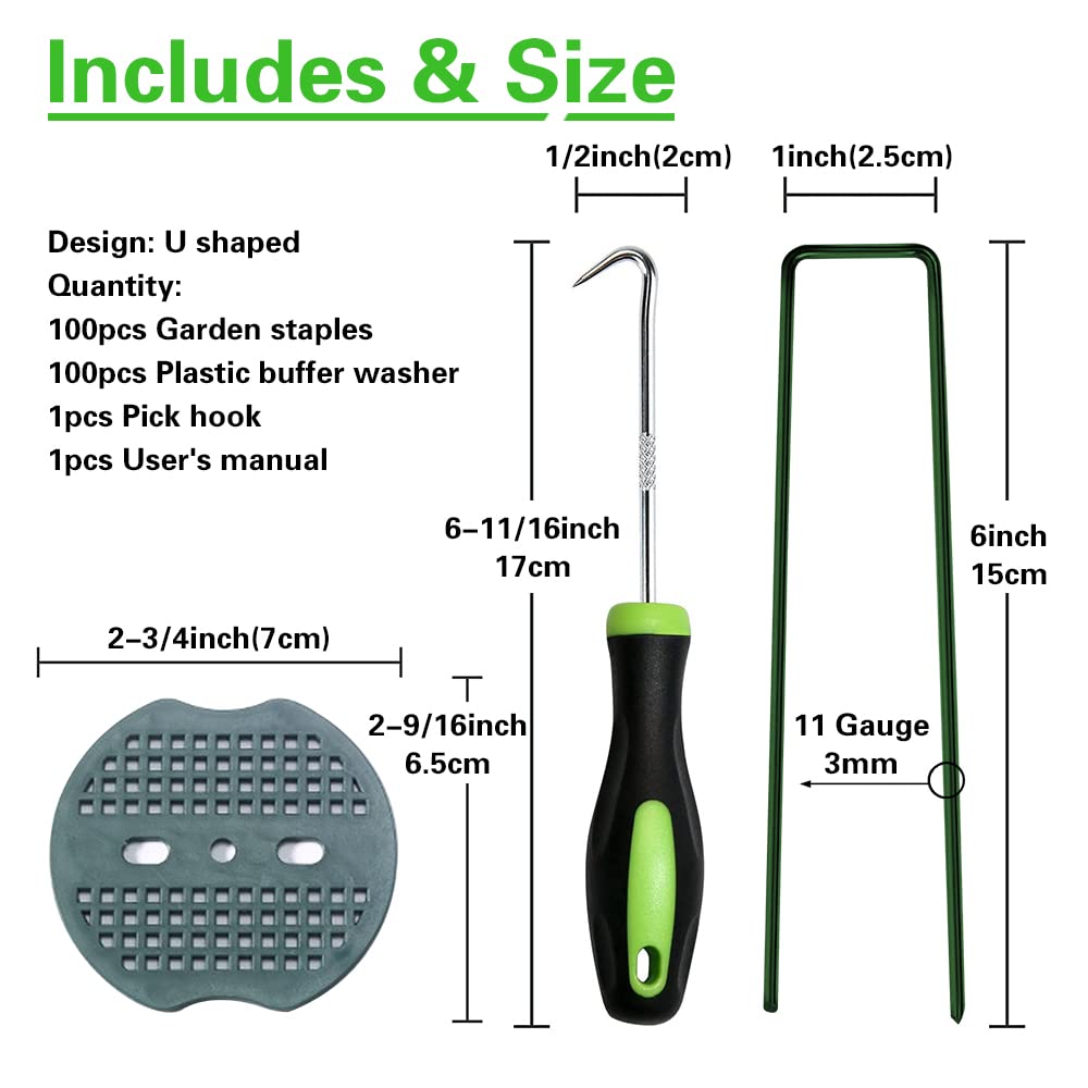 Bakulyor buffer washer 100-pack helps secure fabric edges for a firm installation.