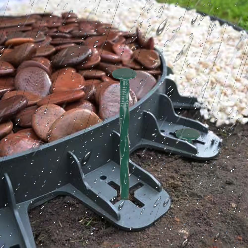 Bakulyor quick install with hammer for efficient garden edging projects.