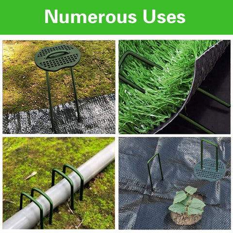 Bakulyor sharp-tipped stakes penetrate weed fabric and ground easily.