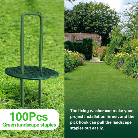 Bakulyor steel landscape stake 6 inch provides strong support for grass sod and fabric.