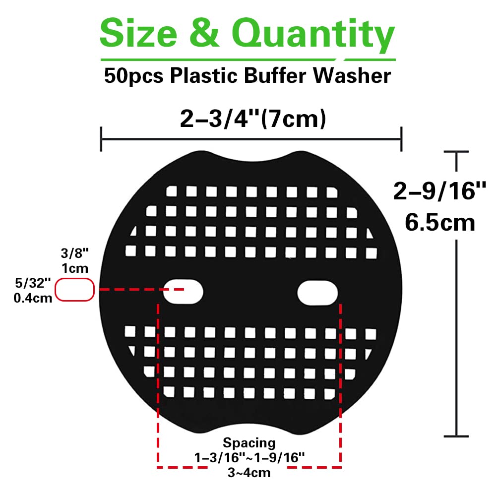 Bakulyor two-hole design washers providing extra grip for secure holds.