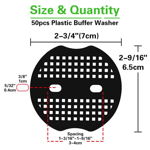 Bakulyor two-hole design washers providing extra grip for secure holds.