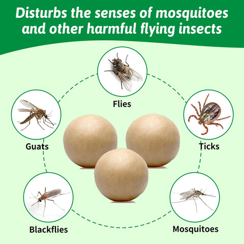 Balancexlite Plus mosquito ball laid flat on a patio for deterrence.