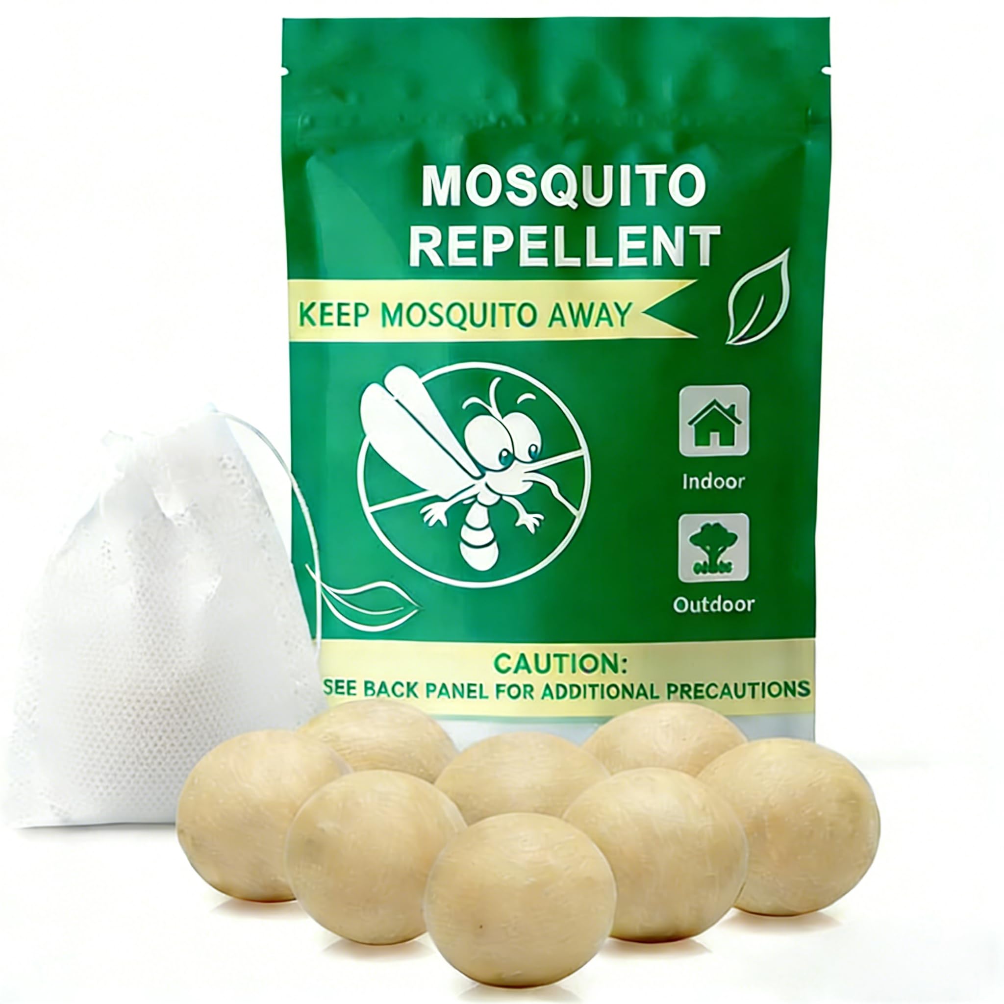 Balancexlite Plus mosquito ball in a breathable mesh bag for patio protection.