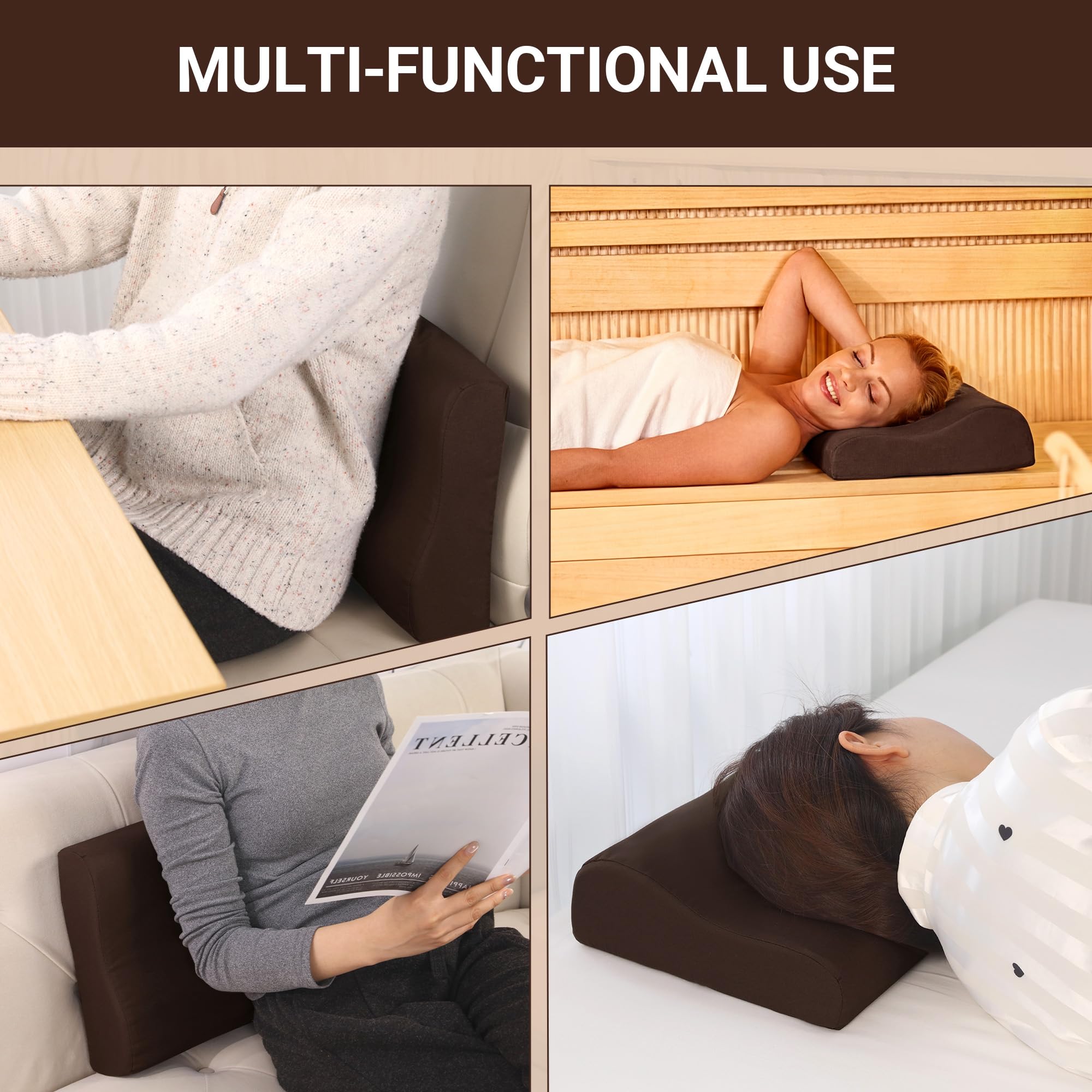 BALAPET sauna pillow on bench showing stable placement and easy access