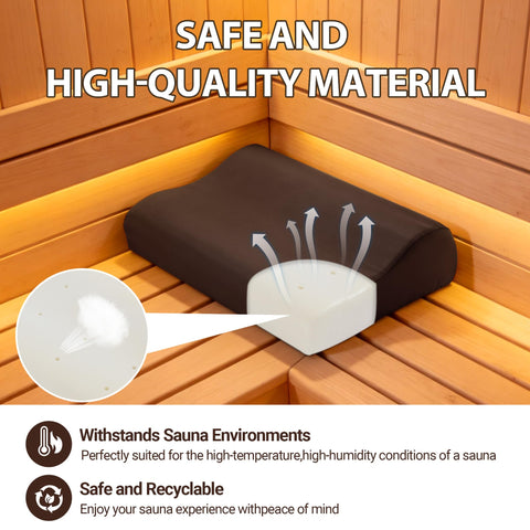 BALAPET universal fit sauna pillow compatible with most traditional and infrared saunas