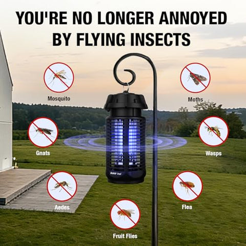 Baldr Bug Zapper indoor Ambience Guard glow guarding a living room