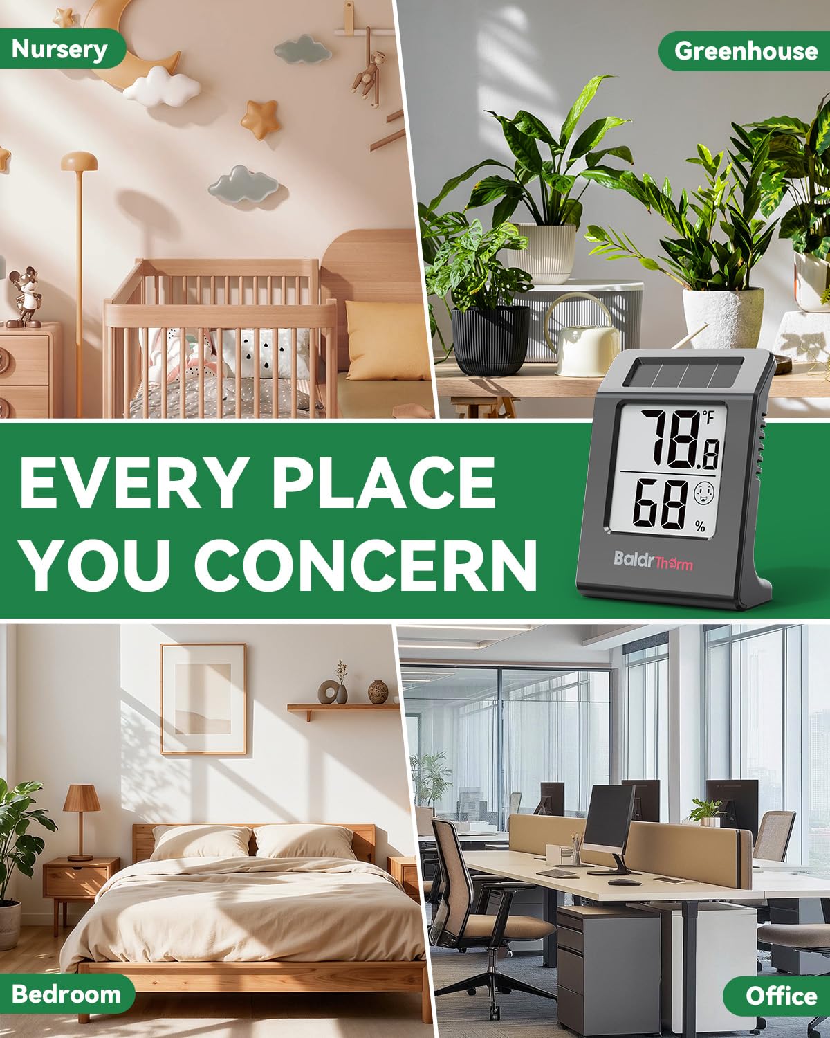 BALDR compact mini thermometer ideal for small spaces and quick checks.