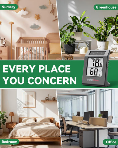 BALDR compact mini thermometer ideal for small spaces and quick checks.