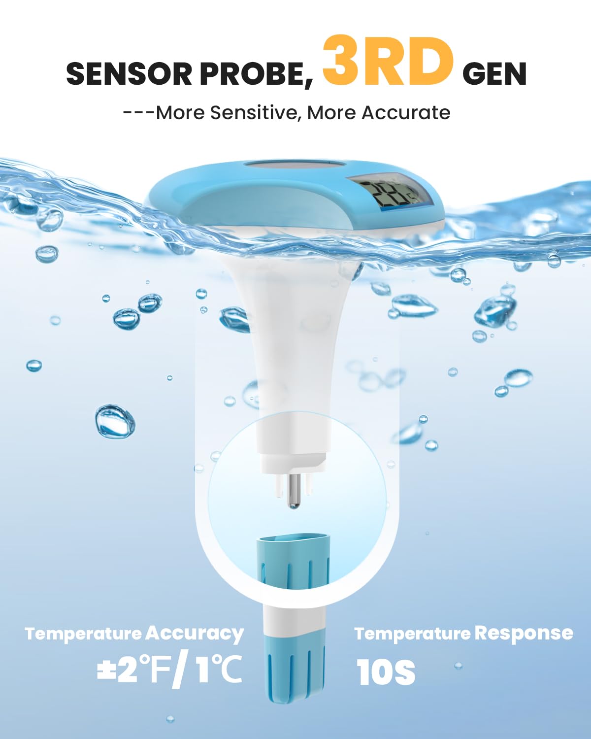 Baldr ABS body reveals durable, waterproof construction for outdoor pools.