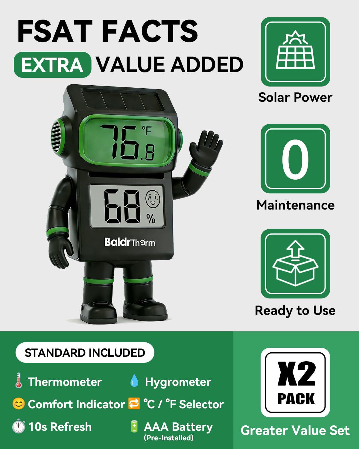 BALDR out-of-the-box thermometer for plug-and-play setup.