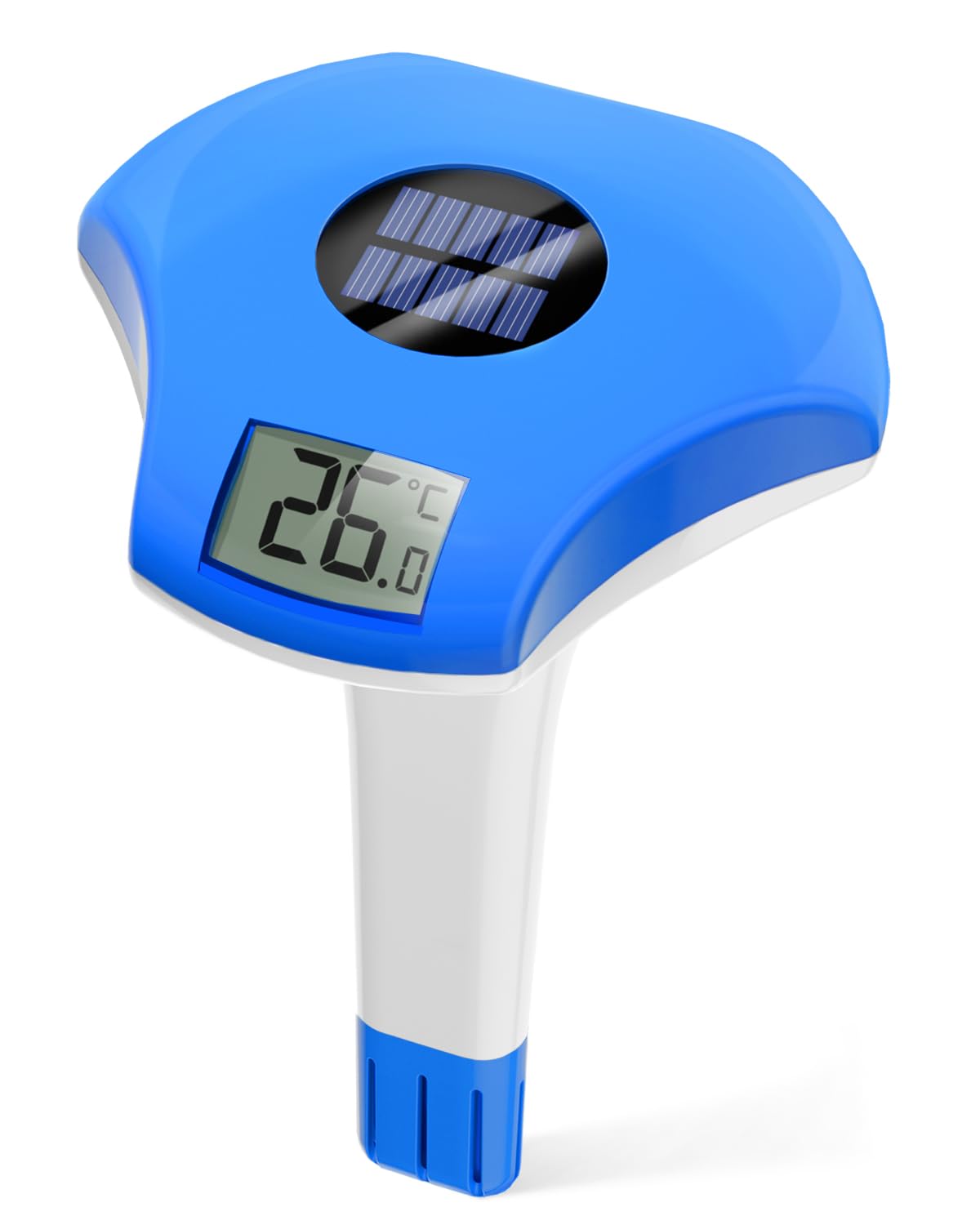 Baldr pool thermometer floating with digital display for easy temperature checks on the surface.