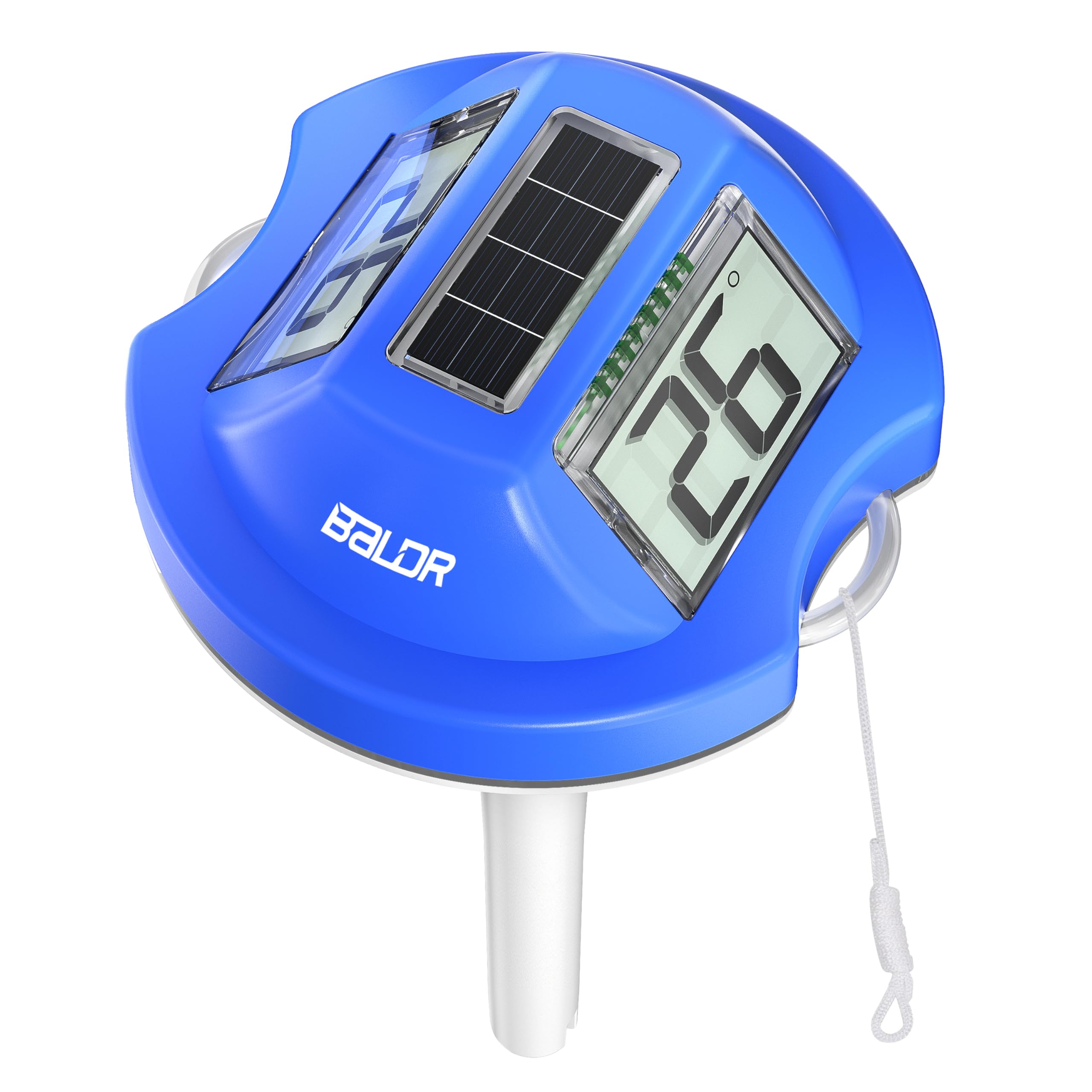 Baldr pool thermometer floating with dual screens for easy visibility across the pool