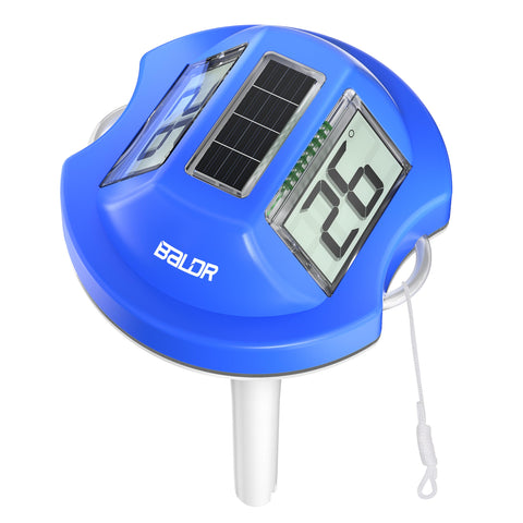 Baldr pool thermometer floating with dual screens for easy visibility across the pool