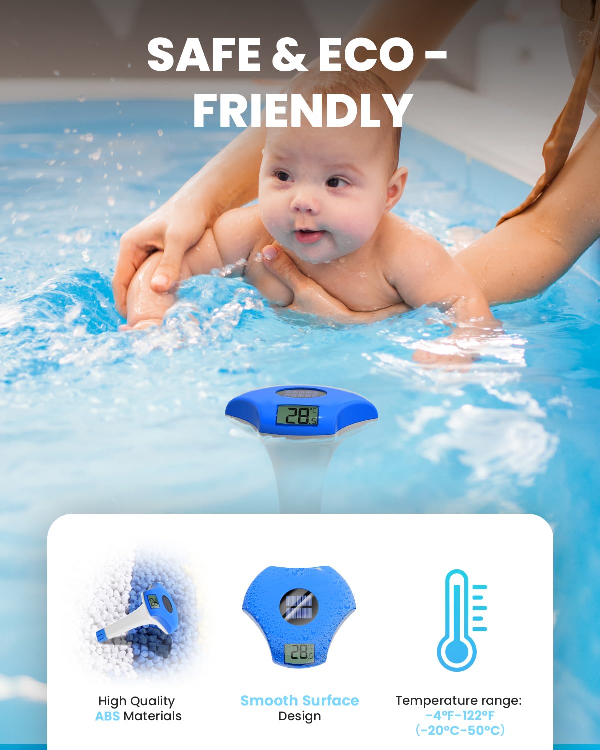 Baldr shatterproof UV-resistant ABS body resists sun and water.
