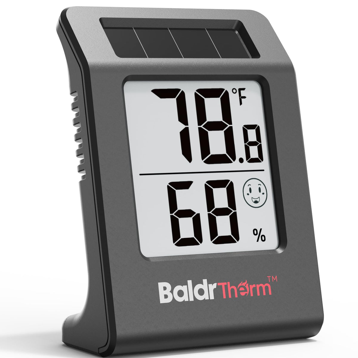 BaldrTherm humidity meter display provides quick temperature and humidity readout