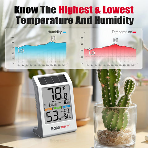 BaldrTherm monitor memory for max/min history of temperature and humidity.