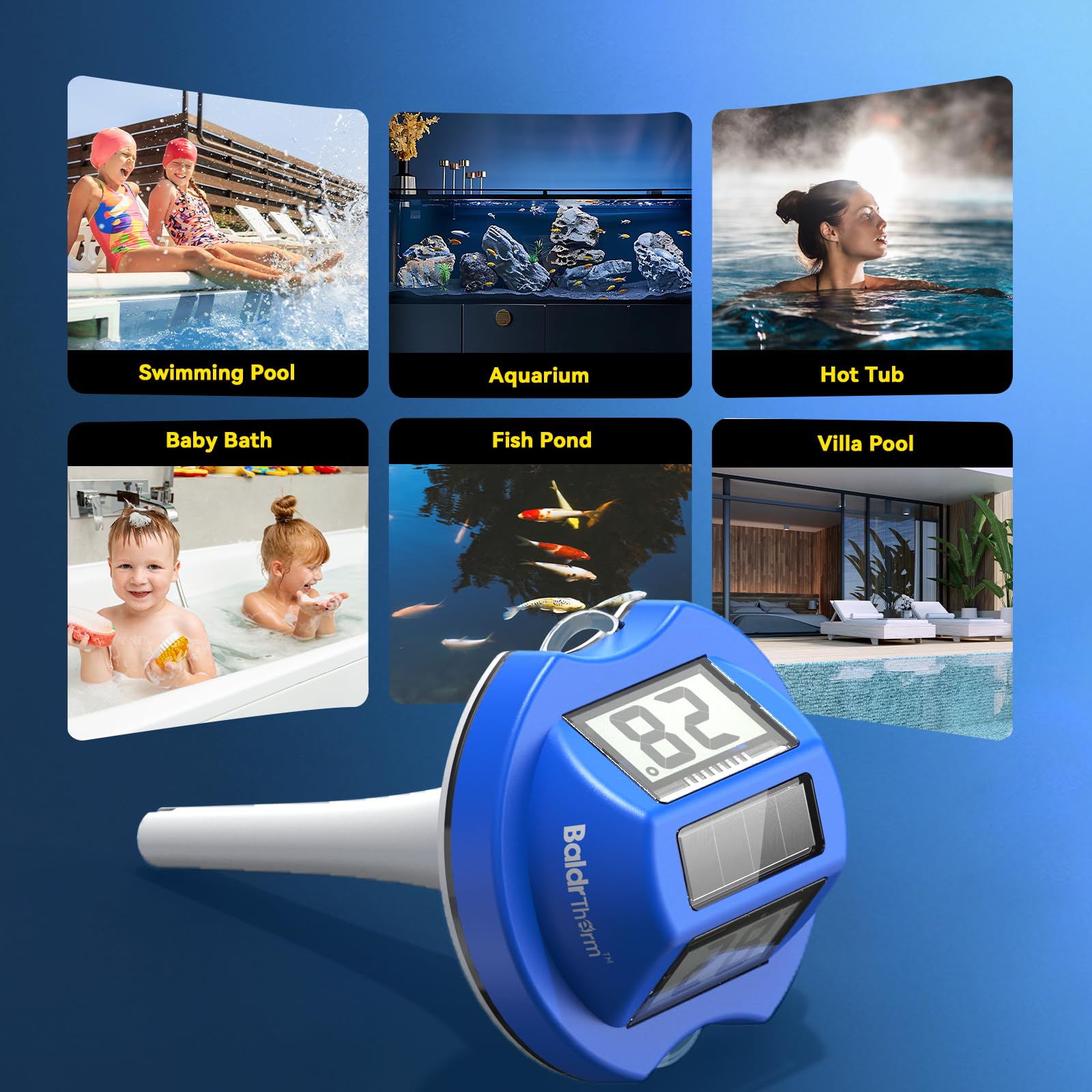 BaldrTherm one-touch °F/℃ switch for convenient unit changes