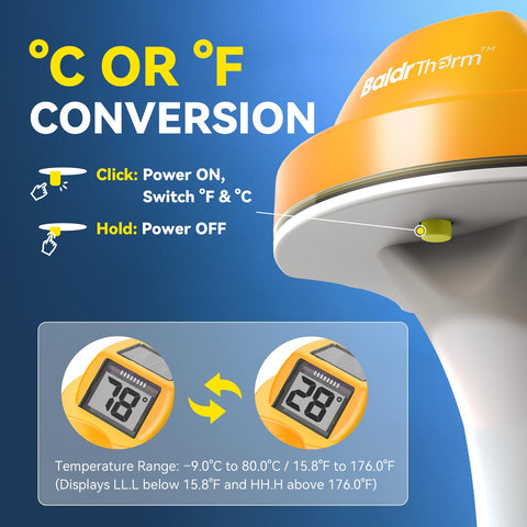 BaldrTherm real-time 5-second updates thermometer — keep an eye on changing water temperatures.