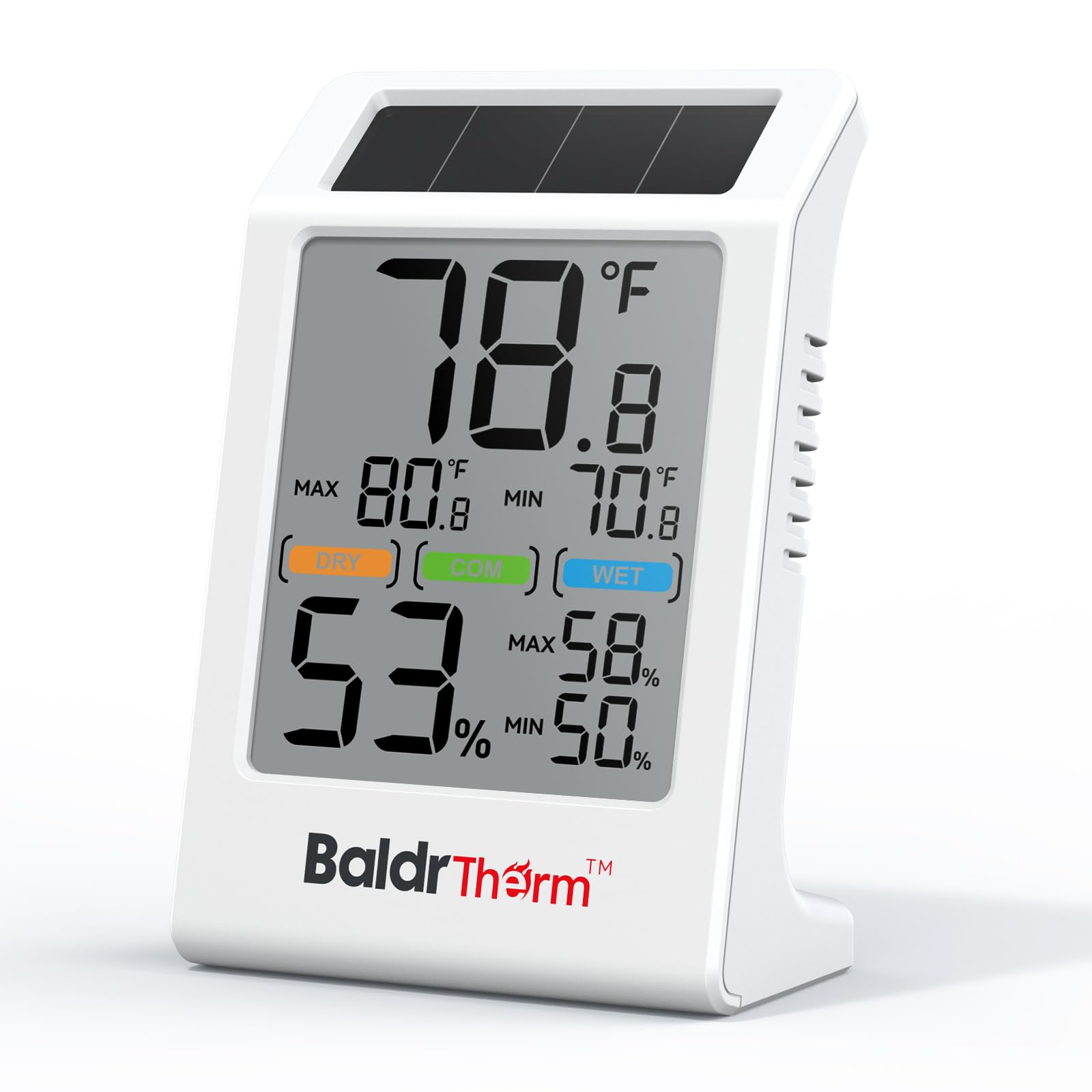 BaldrTherm room thermometer display for quick indoor climate checks at a glance.