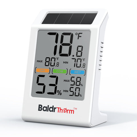 BaldrTherm room thermometer display for quick indoor climate checks at a glance.