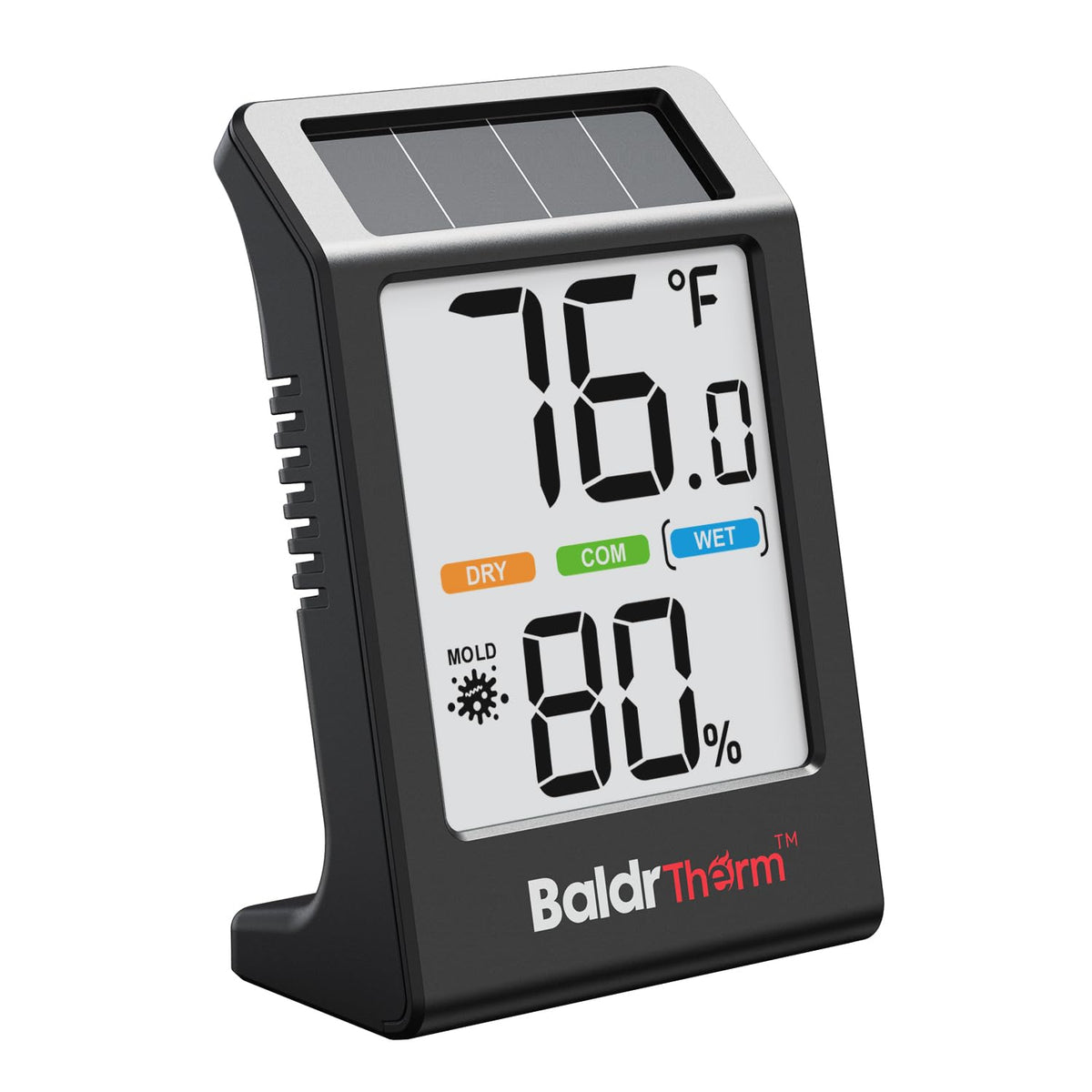BaldrTherm room thermometer front view for quick room temperature checks