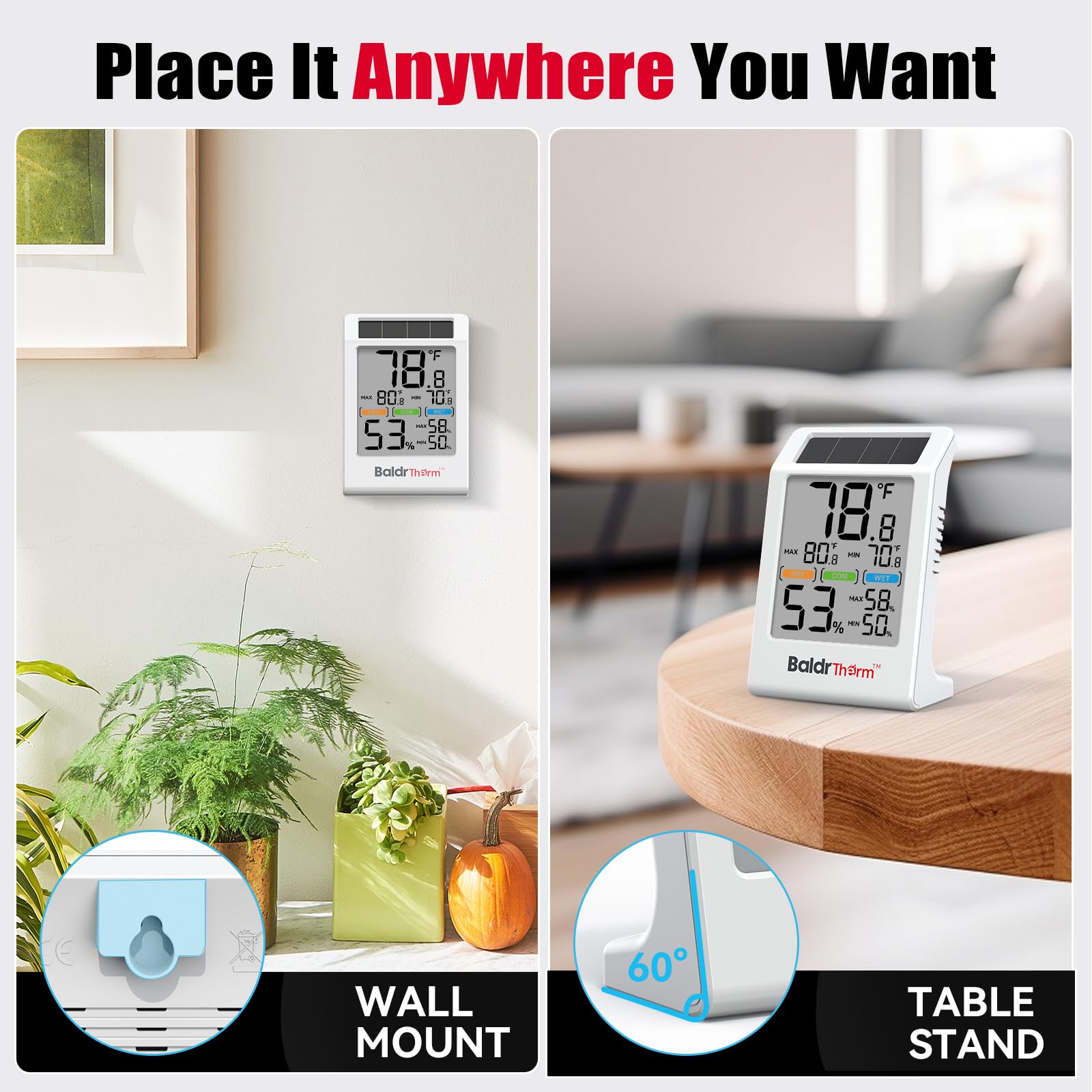 BaldrTherm white housing blends with any decor.