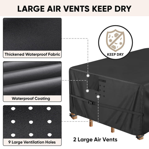 BALEINE cover with airflow vents helps keep under cover dry