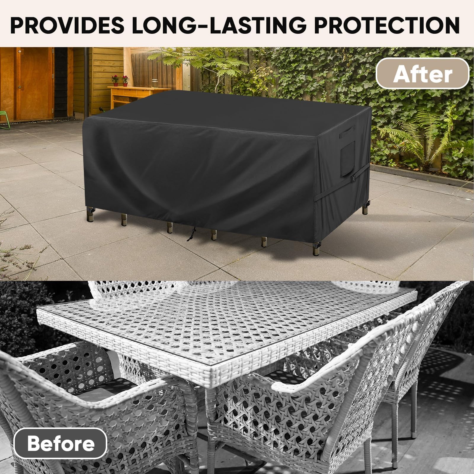 BALEINE heavy-duty cover is easy to wipe clean and store