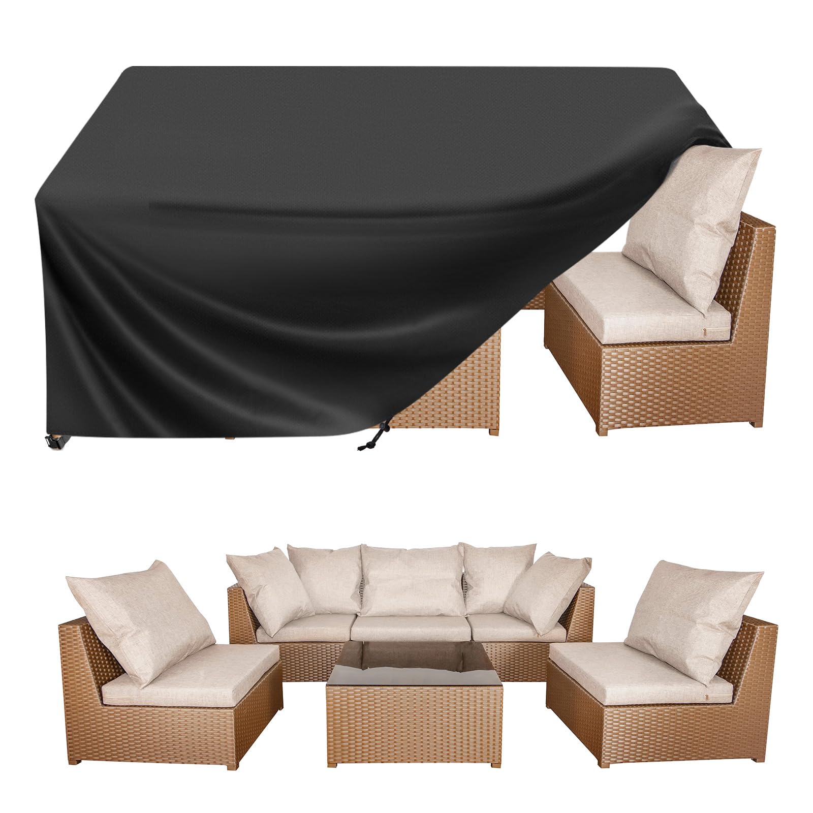 BALEINE patio table cover in waterproof rectangular design for durable protection