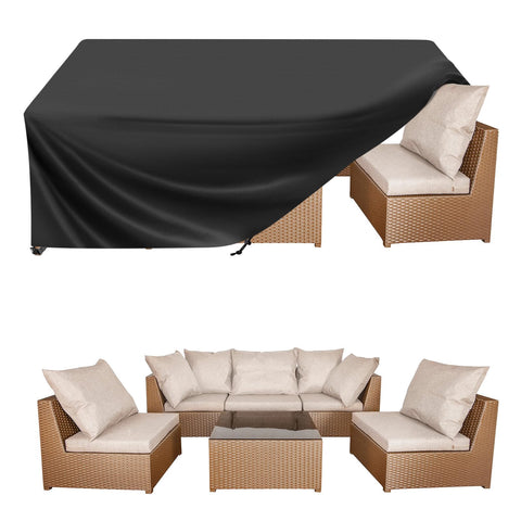 BALEINE patio table cover waterproof protects rectangular furniture from rain and dust
